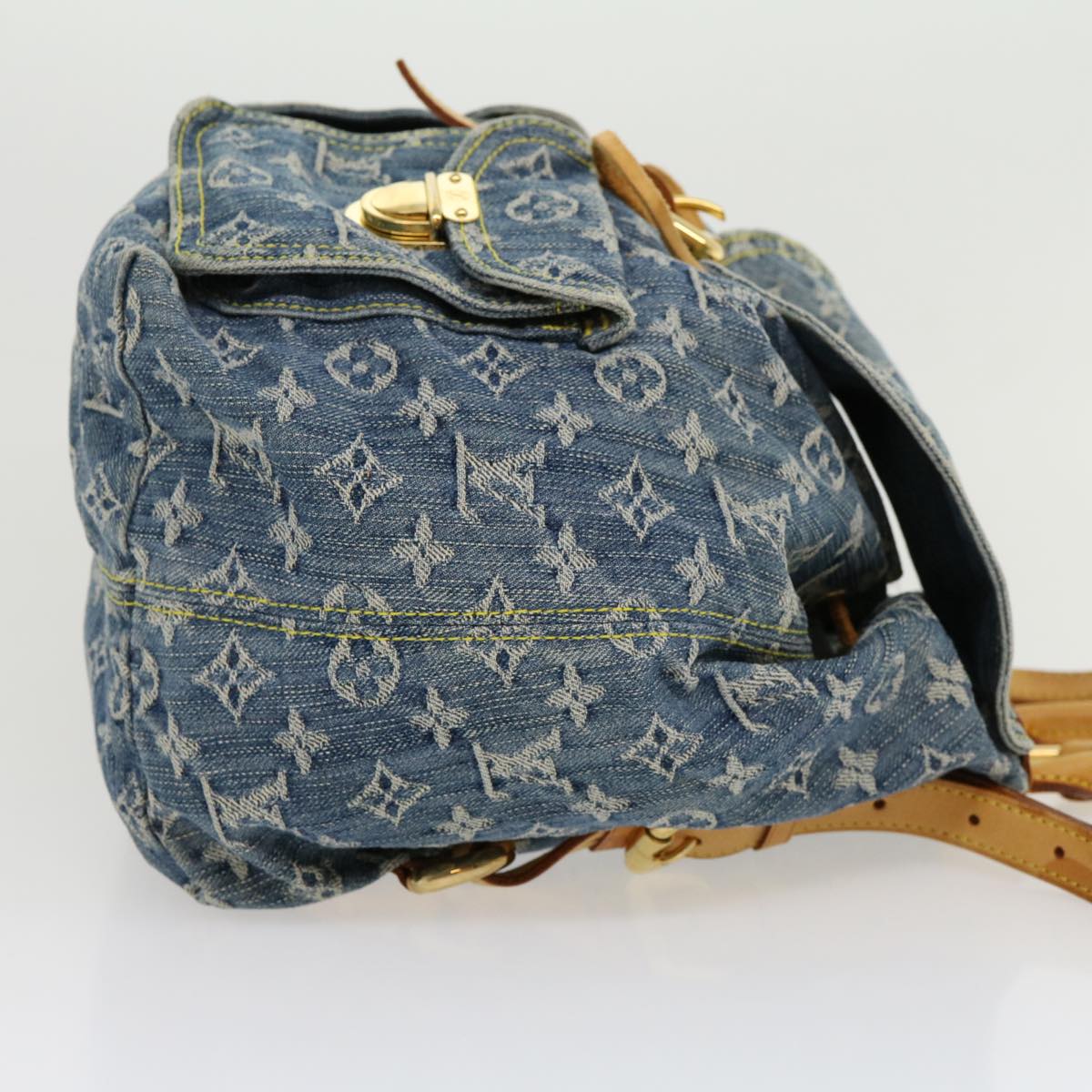 LOUIS VUITTON Monogram Denim Sac A DosGM Backpack Blue LV 30454A