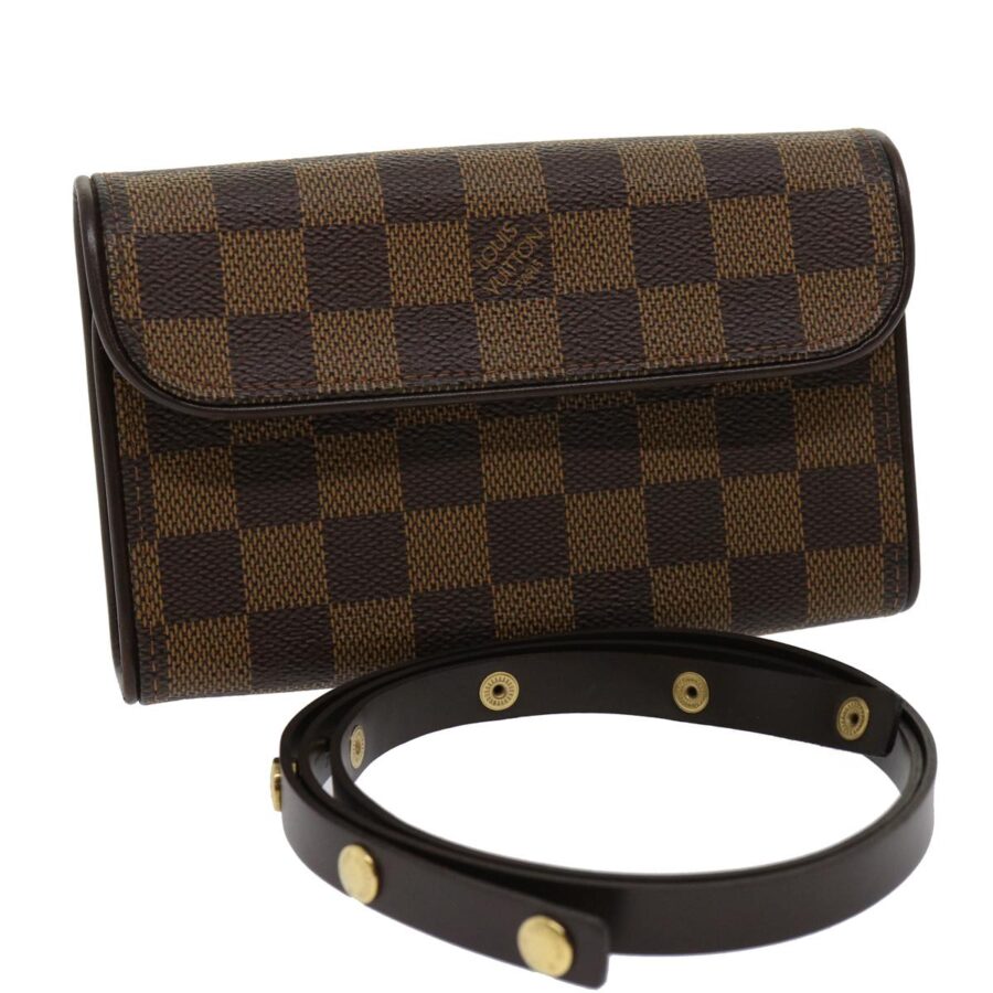 LOUIS VUITTON Damier Ebene Pochette Florentine Waist Bag LV Auth 30824A | Studio Nafay