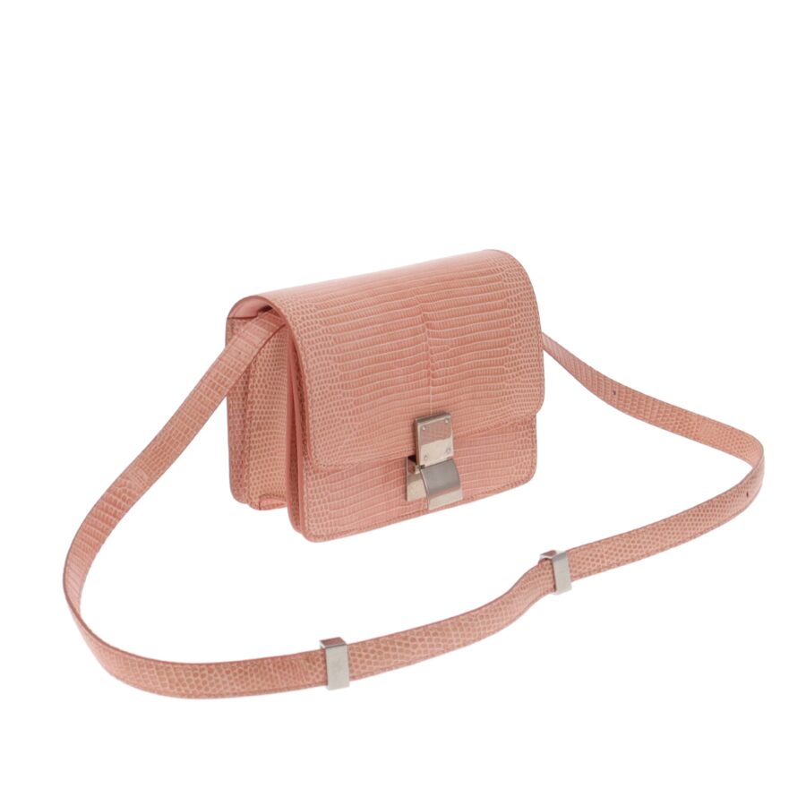 Celine Pink Lizard Small Classic Bag | Studio Nafay
