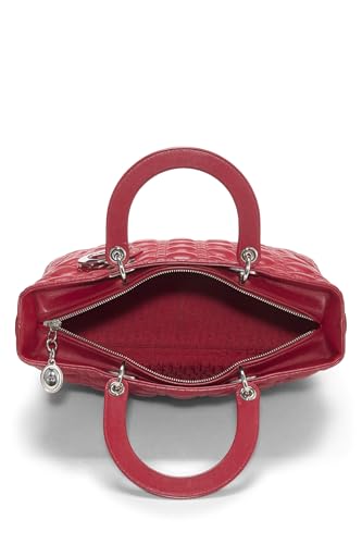Dior, Red Cannage Quilted Lambskin Lady Dior Large, Red | Studio Nafay