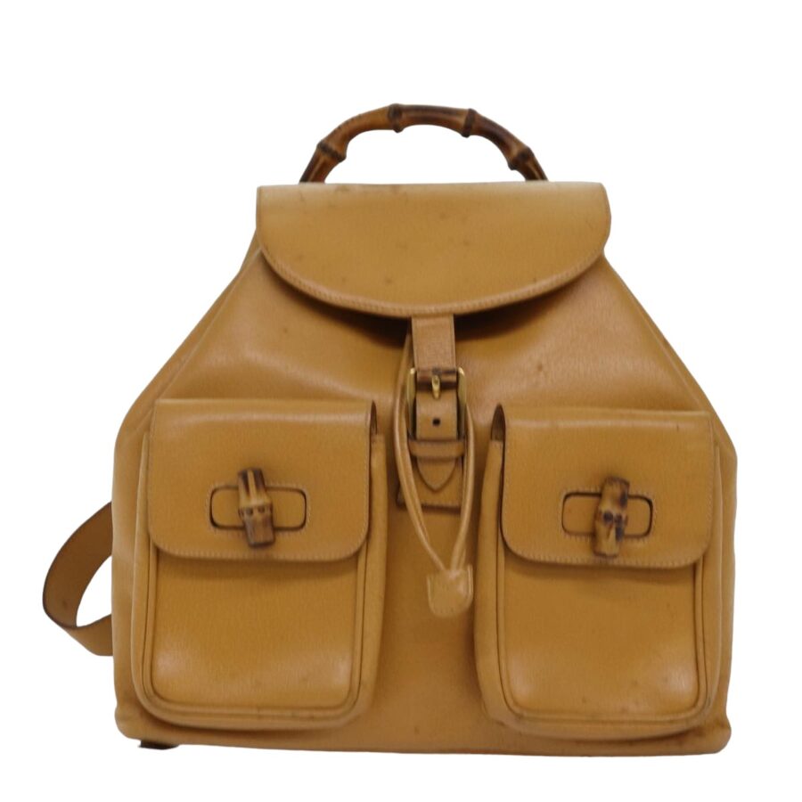 Gucci Bamboo Leather Backpack Bag () | Studio Nafay