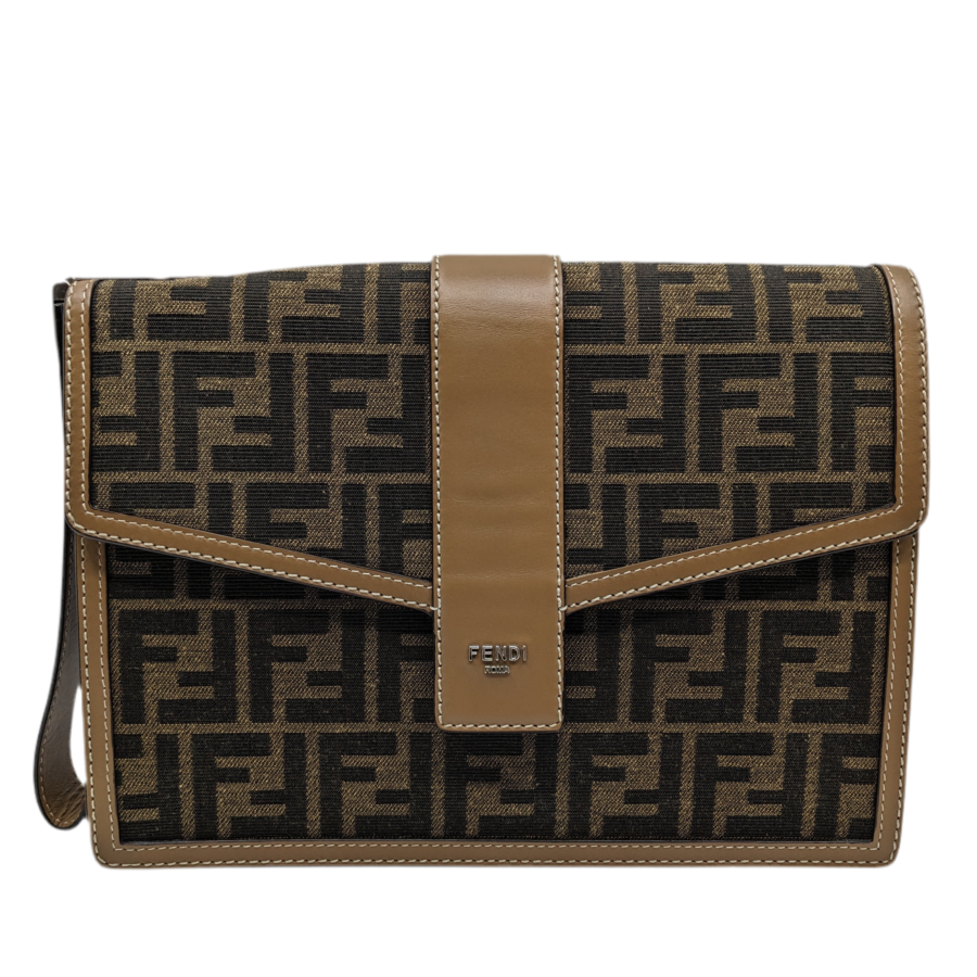Fendi Foldover Top Messenger Clutch | Studio Nafay