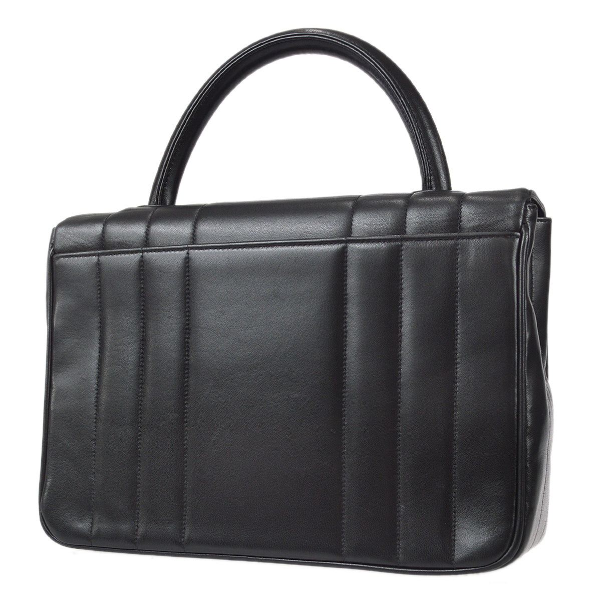 Chanel Lambskin Black Vertical Handbag