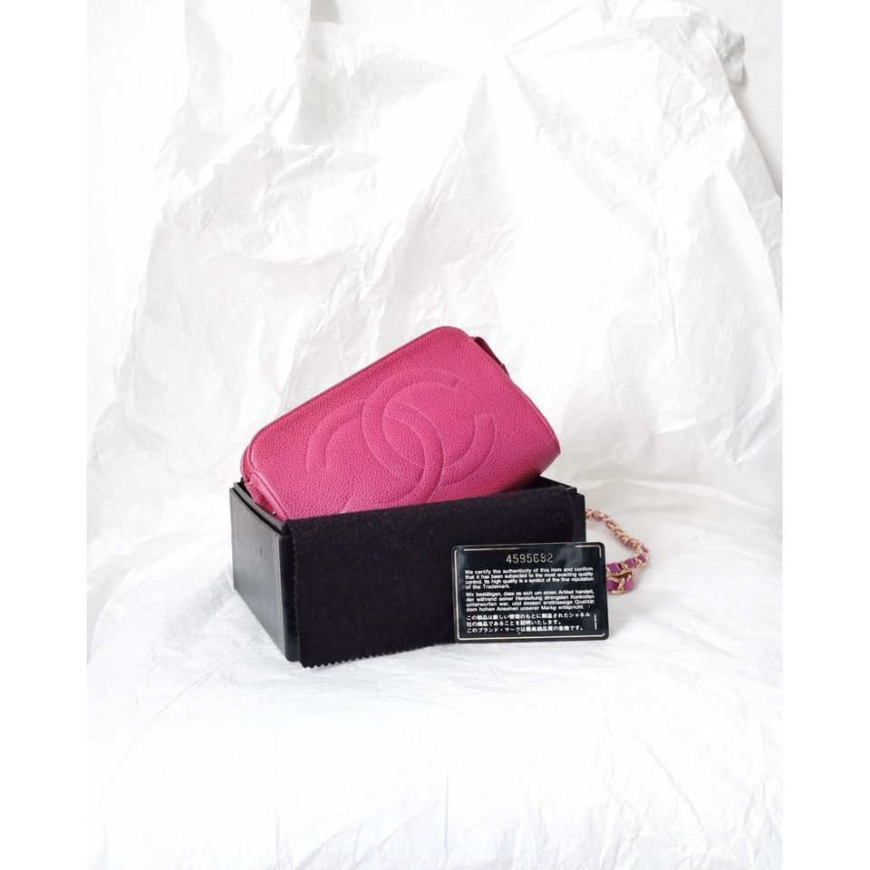 Chanel Mini Caviar Pouch Clutch