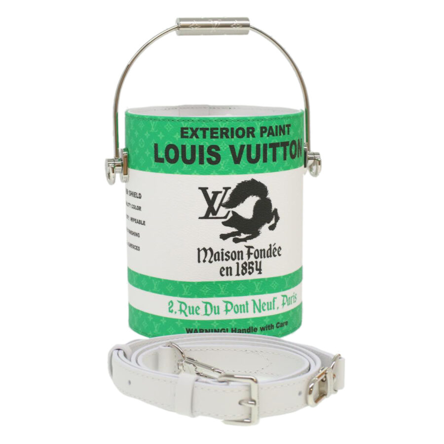 LOUIS VUITTON Monogram Painted Can Hand Bag PVC 2way Green LV 34203A | Studio Nafay