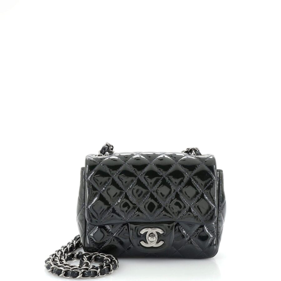 CHANEL Square Classic Single Flap Bag Quilted Caviar Mini | Studio Nafay