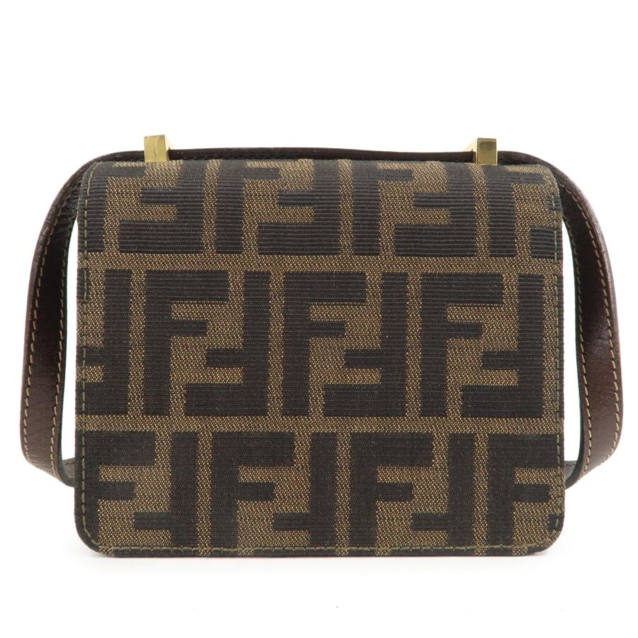 FENDI Zucca Canvas Leather Crossbody Mini Shoulder Bag | Studio Nafay