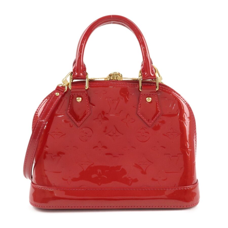 Louis Vuitton Monogram Vernis Alma BB 2Way Shoulder Bag Red | Studio Nafay