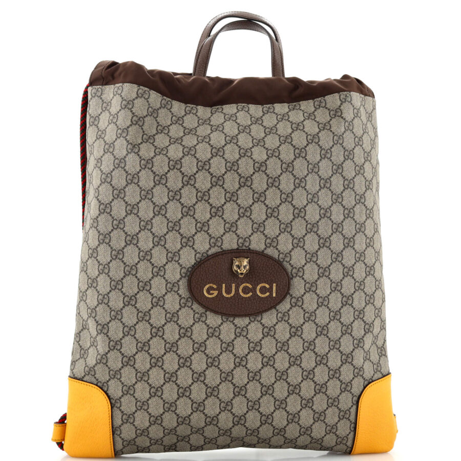 Neo Drawstring Backpack GG Coated Canvas Large | Studio Nafay