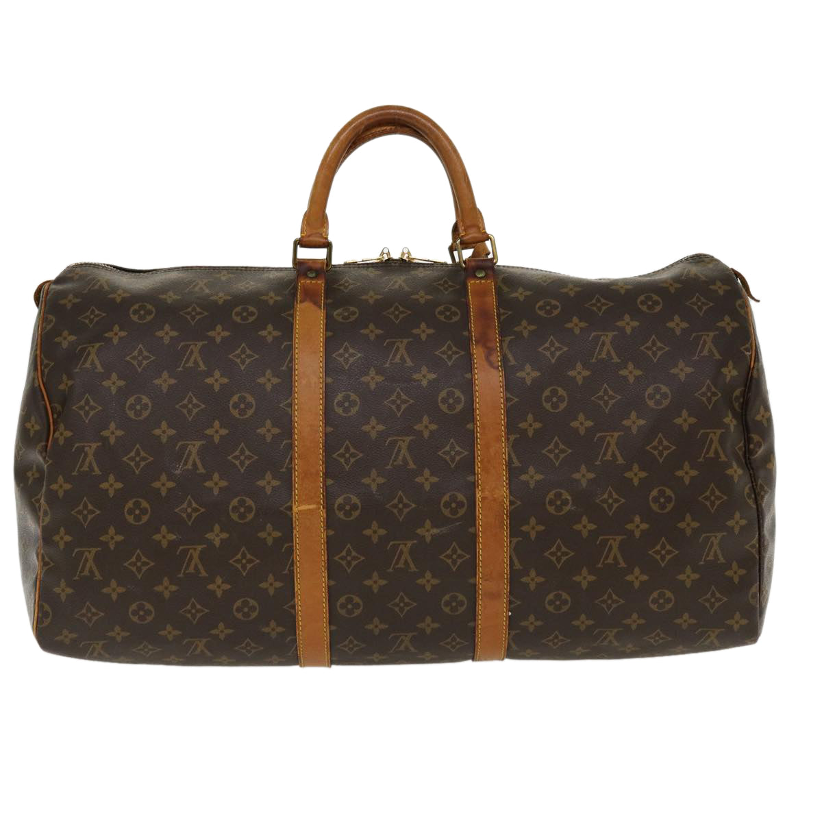 LOUIS VUITTON Monogram Keepall 55 Boston Bag LV 38409