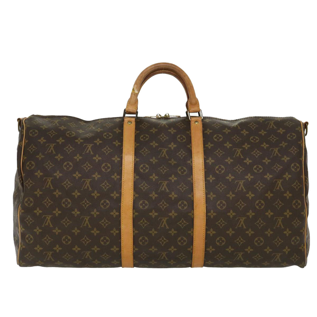 LOUIS VUITTON Monogram Keepall Bandouliere 60 Boston Bag LV 38426