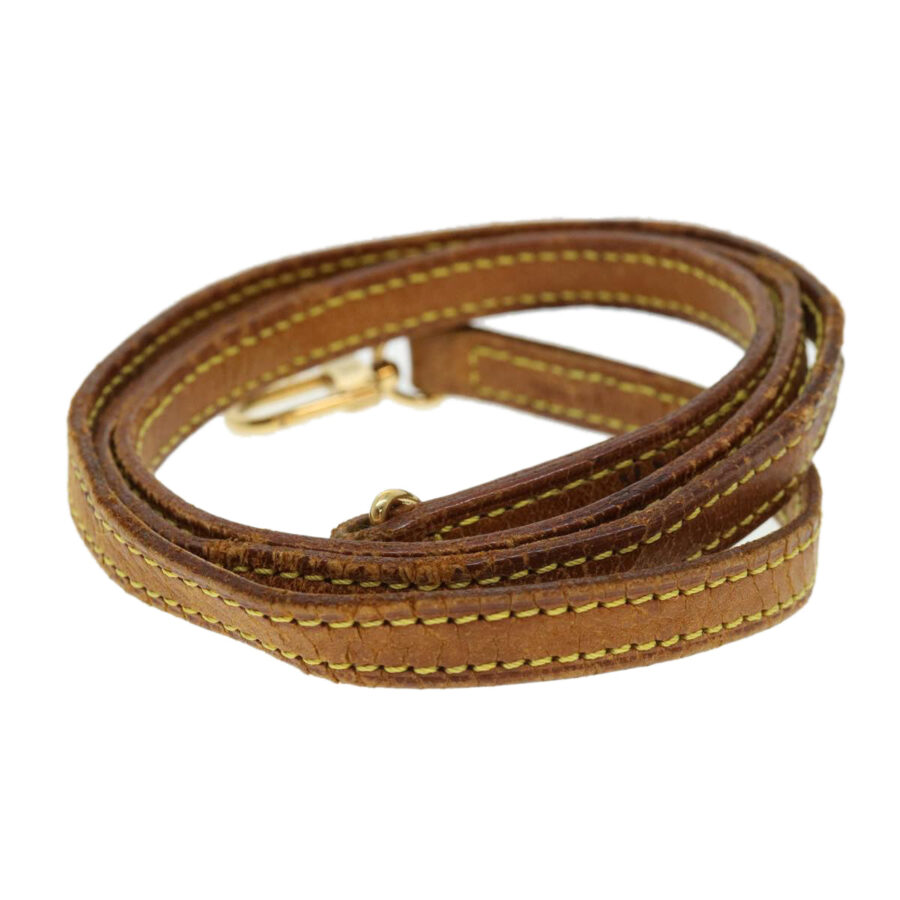 LOUIS VUITTON Shoulder Strap Leather 43.3"" Beige LV 38570 | Studio Nafay
