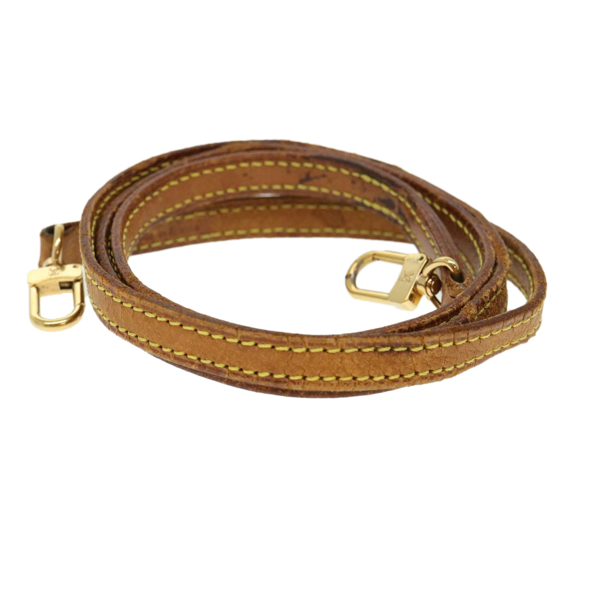 LOUIS VUITTON Shoulder Strap Leather 43.3″” Beige LV 38570