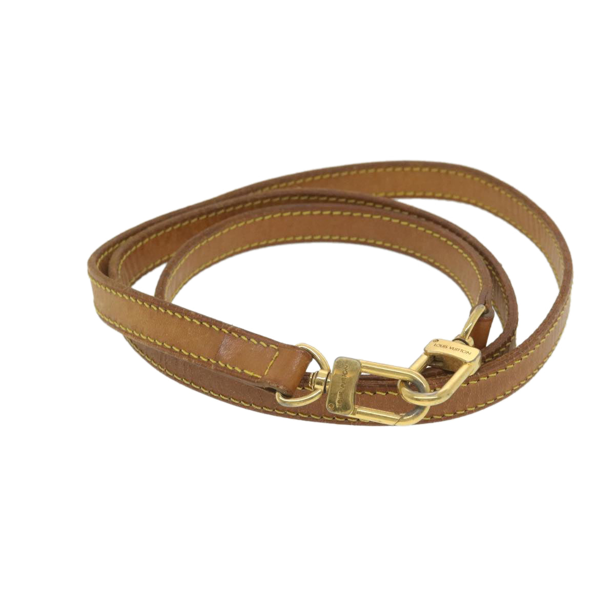 LOUIS VUITTON Shoulder Strap Leather 47.2″” Beige LV 38620