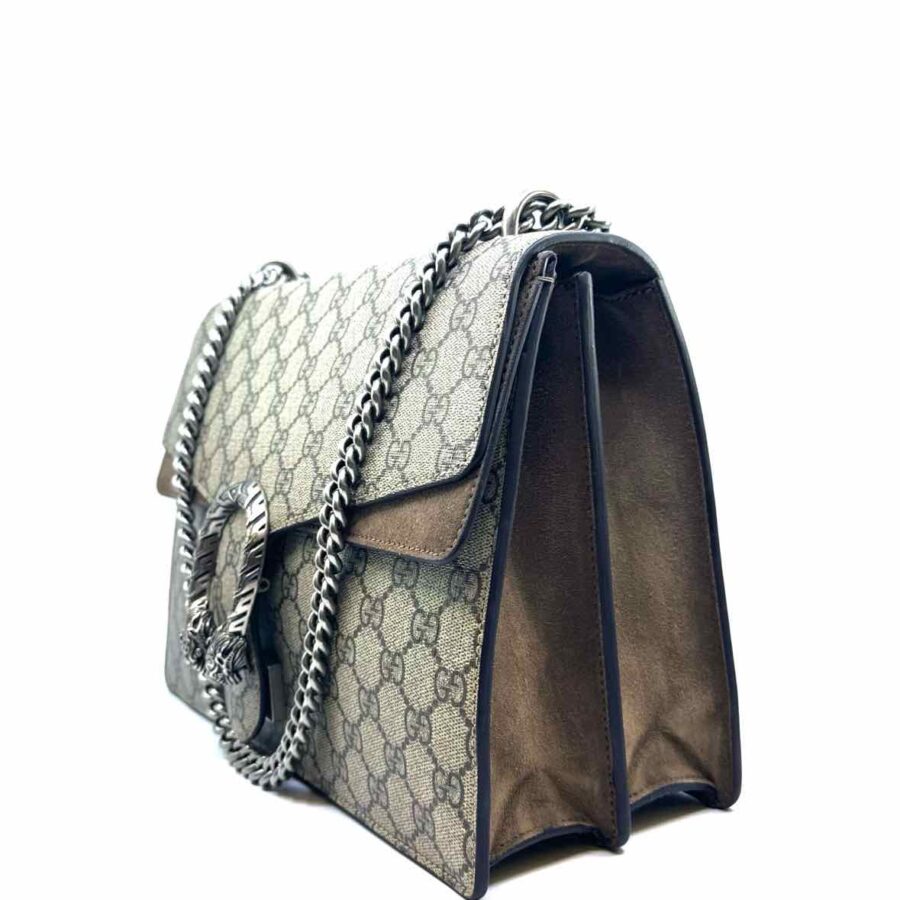 GUCCI Dionysus Brown Coated canvas Monogram Handbag | Studio Nafay