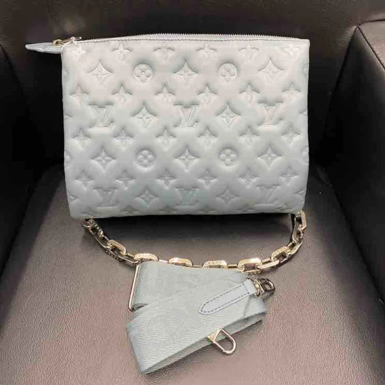 Louis Vuitton Coussin Bag Monogram Embossed, Blue, Lambskin | Studio Nafay