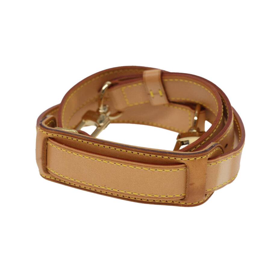 LOUIS VUITTON Shoulder Strap Leather 35.4""-42.5"" Beige LV 39998 | Studio Nafay