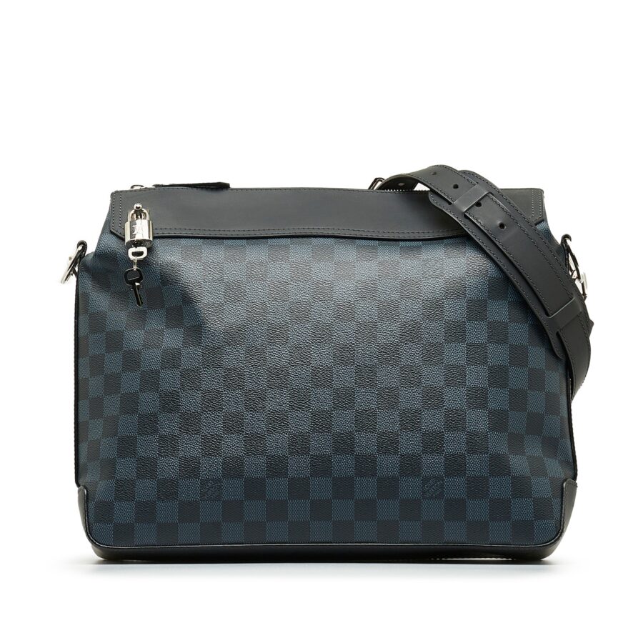 Blue Louis Vuitton Damier Cobalt Greenwich Messenger Crossbody Bag | Studio Nafay