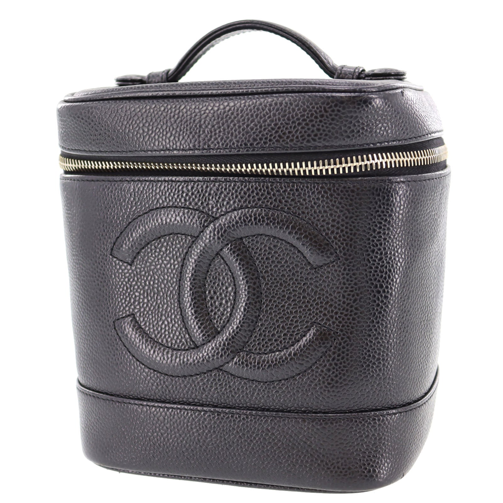 Chanel Leather Caviar Black Handbag 2
