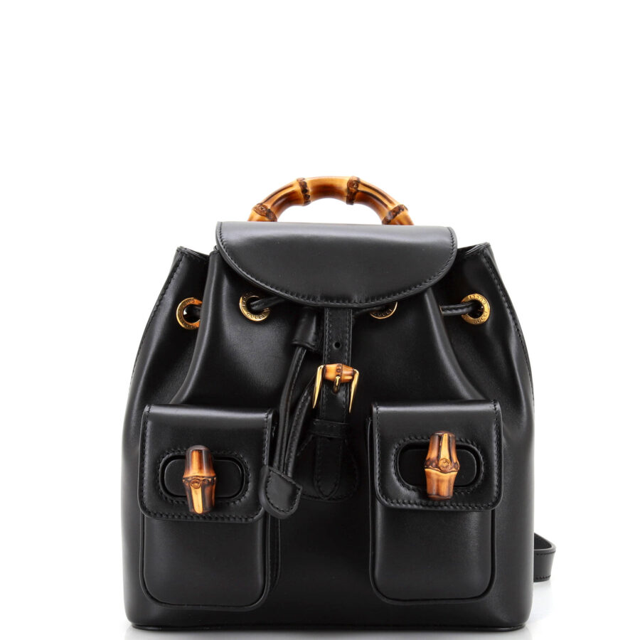 Bamboo Backpack Leather Small | Studio Nafay