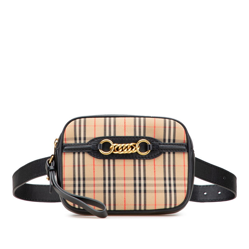 Burberry Nova Check Canvas Leather Waist Bag | Studio Nafay