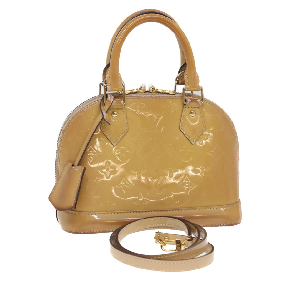 LOUIS VUITTON Monogram Vernis Alma BB Hand Bag Beige Dunne LV 40127 | Studio Nafay