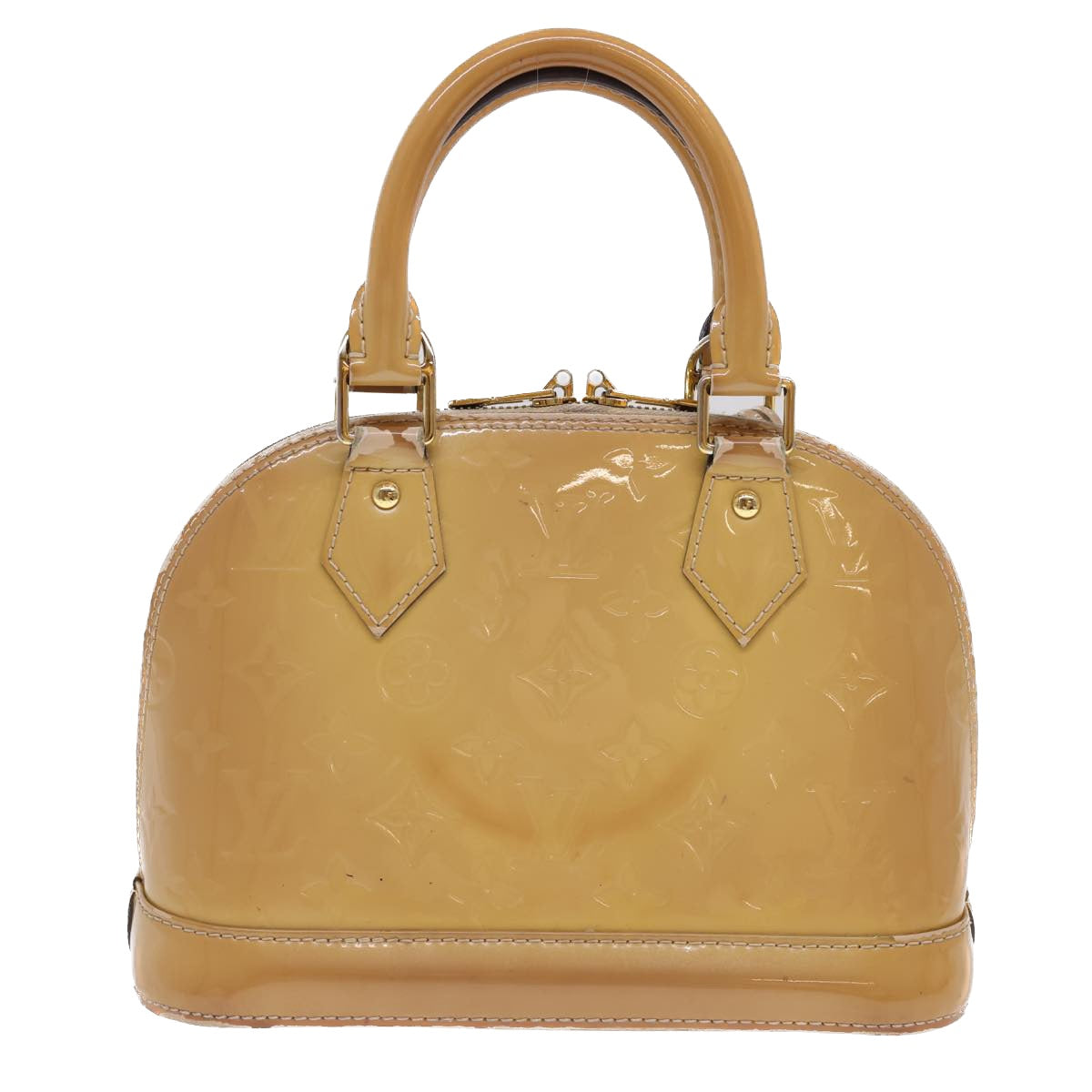 LOUIS VUITTON Monogram Vernis Alma BB Hand Bag Beige Dunne LV 40127