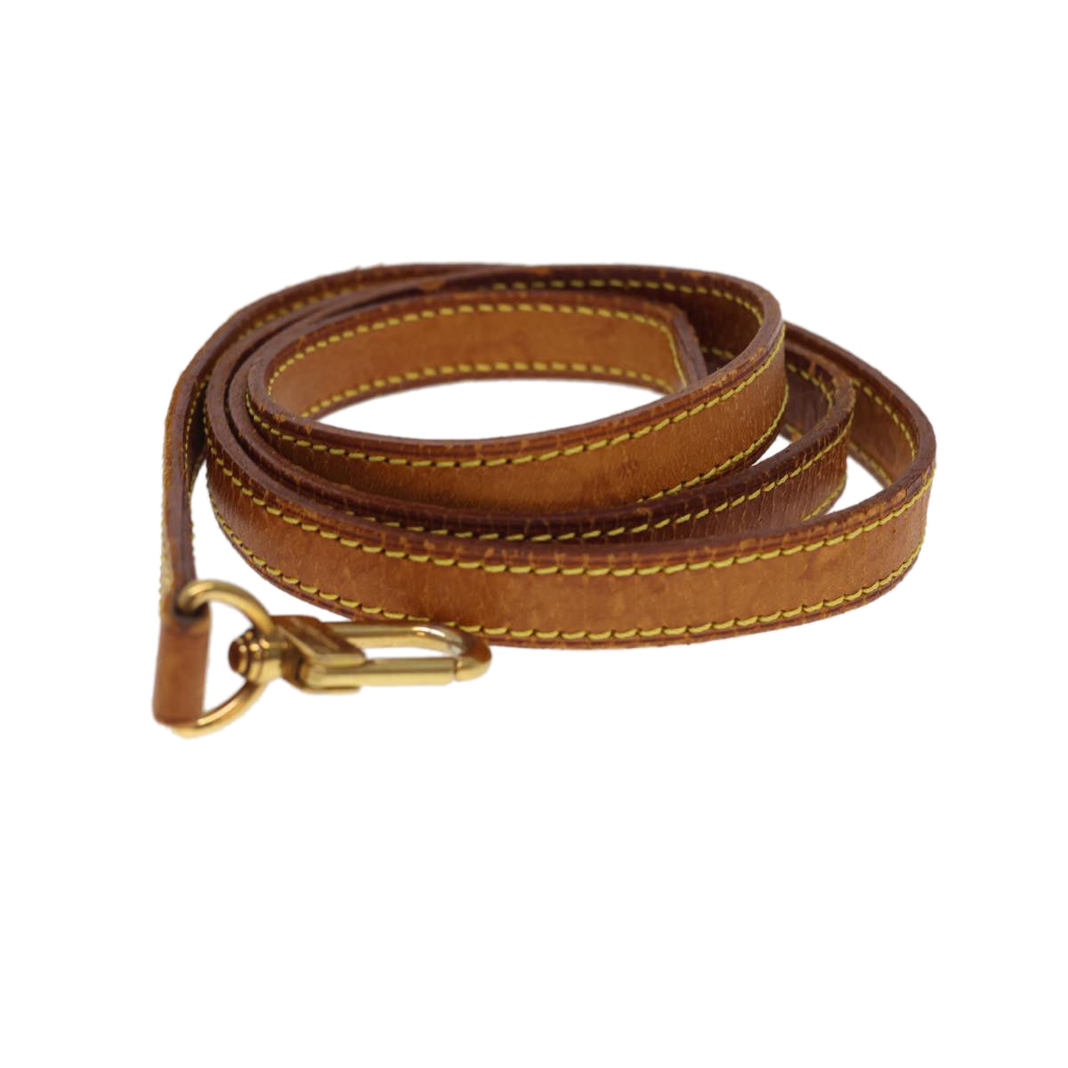 LOUIS VUITTON Shoulder Strap Leather 44.5″” Beige LV 40153