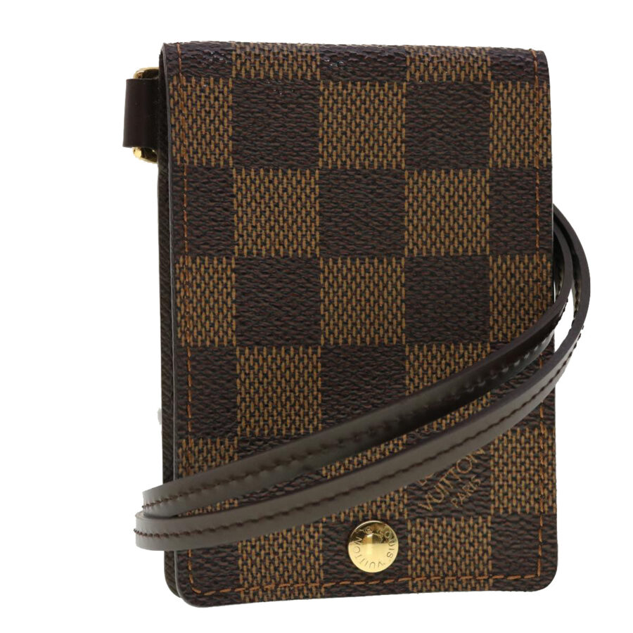 LOUIS VUITTON Damier Ebene Porte Cartes ID Bandouliere Card Case LV 40403 | Studio Nafay