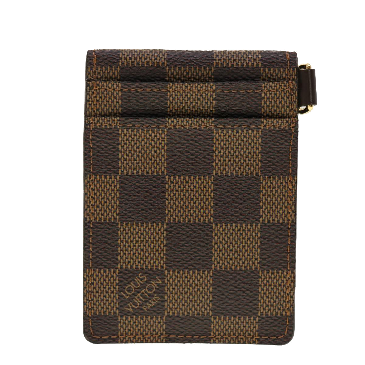 LOUIS VUITTON Damier Ebene Porte Cartes ID Bandouliere Card Case LV 40403