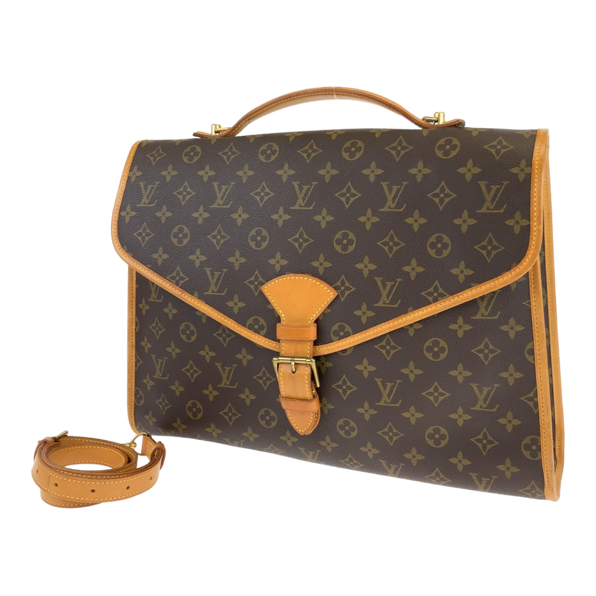 LOUIS VUITTON Business bag PVC Brown Business Bag 2way Crossbody Shoulder Bag Unisex Monogram Beverly MM mens
