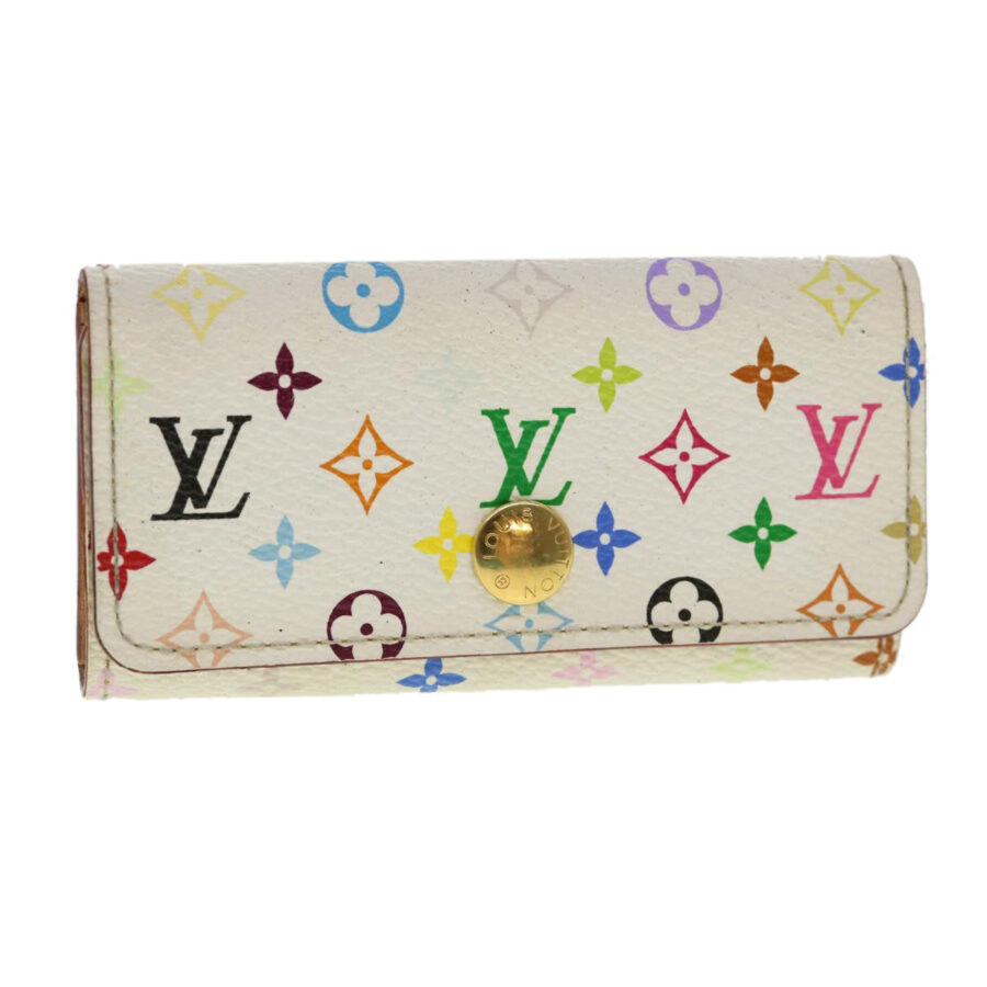 LOUIS VUITTON Monogram Multicolor Multi Cles 4 Key Case White 40493 | Studio Nafay