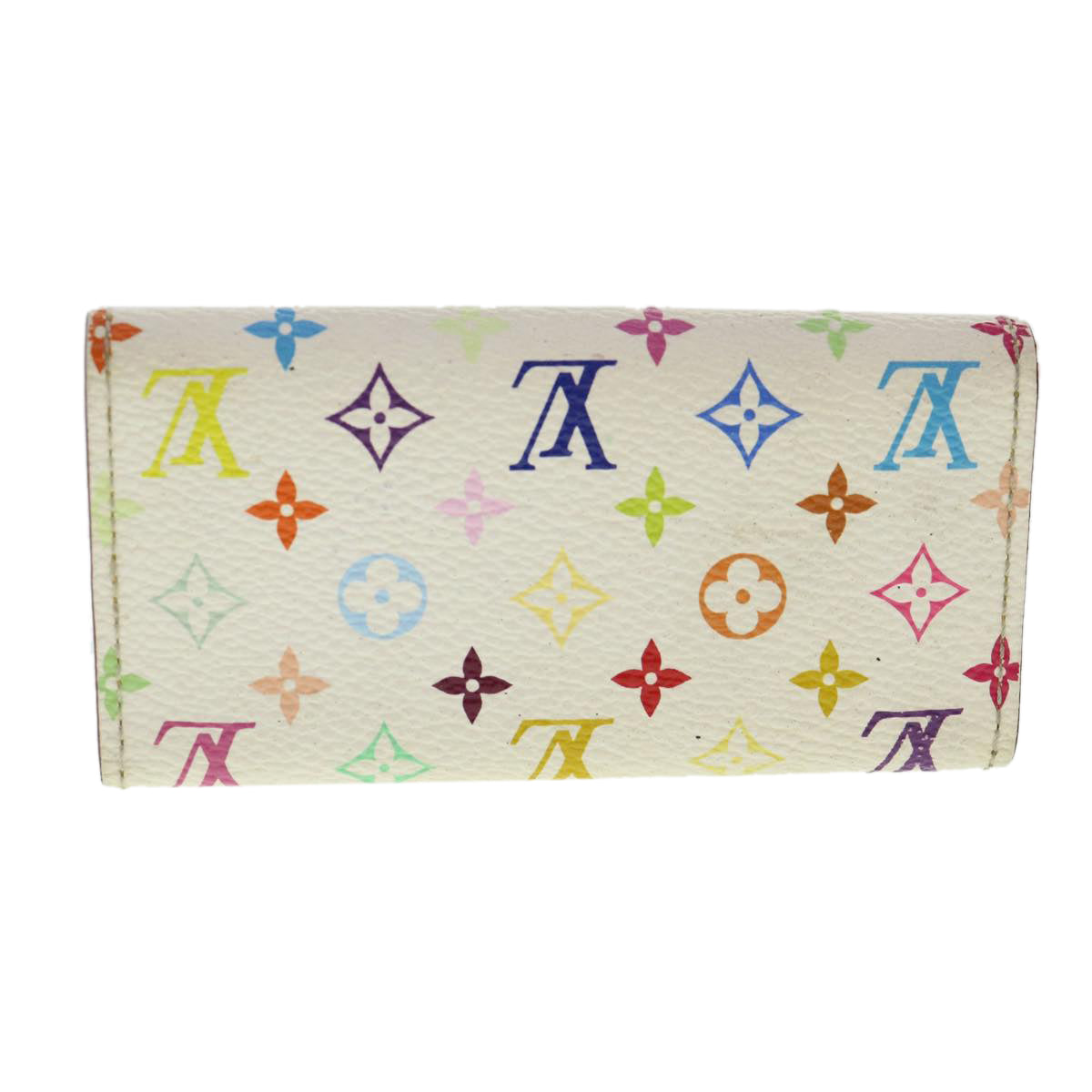 LOUIS VUITTON Monogram Multicolor Multi Cles 4 Key Case White 40493