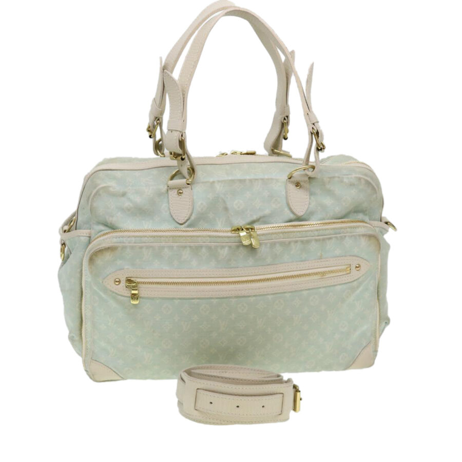 LOUIS VUITTON Monogram Mini Lin Sac Arange Mothers Bag Blue LV Auth 40602 | Studio Nafay