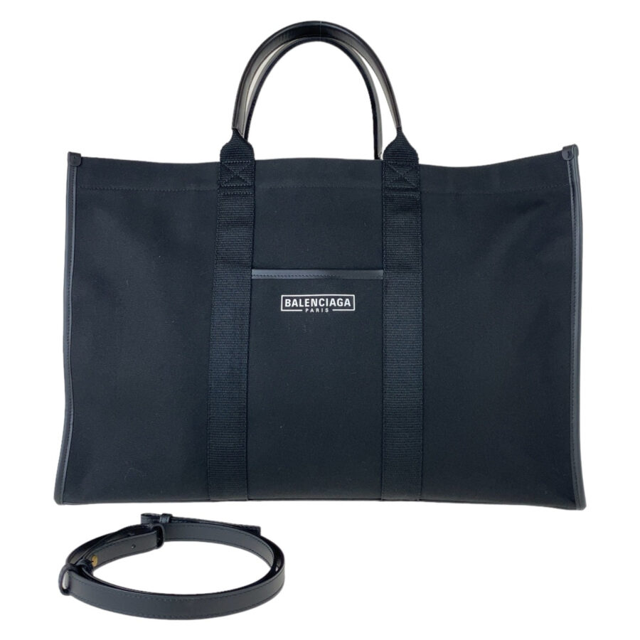 Balenciaga Canvas/Leather Large Tote Bag | Studio Nafay