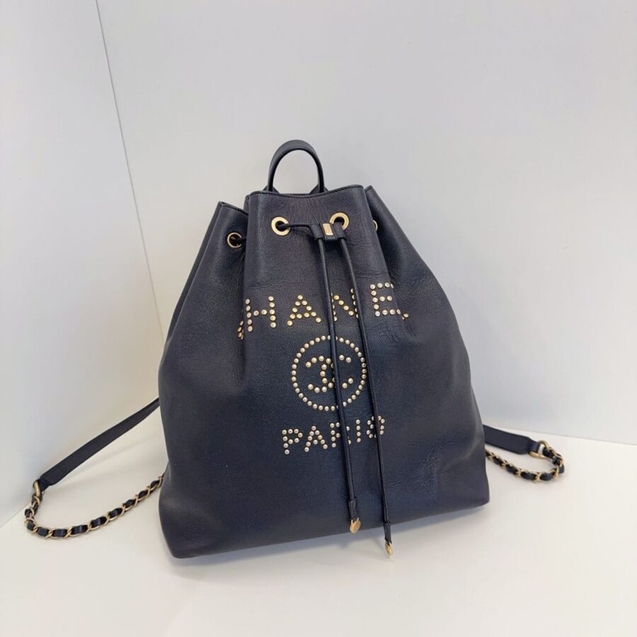 Chanel bucket bag black Caviar leather **cm | Studio Nafay