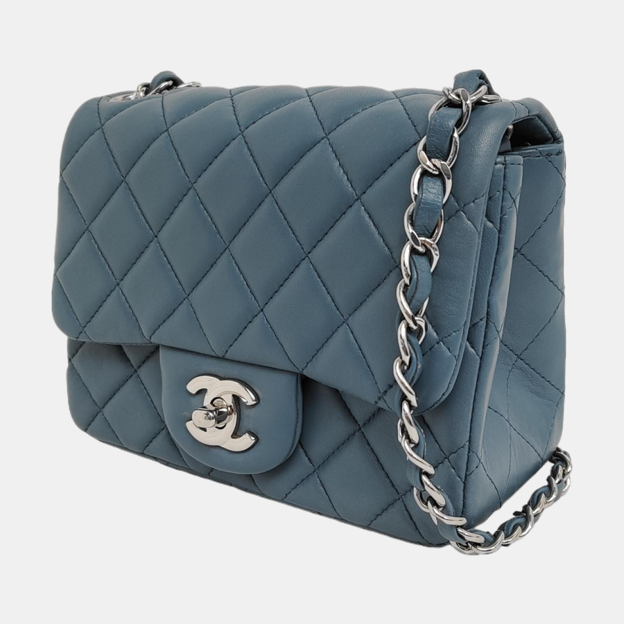 Chanel Classic Flap Mini Lambskin Blue Crossbody 2 | Studio Nafay