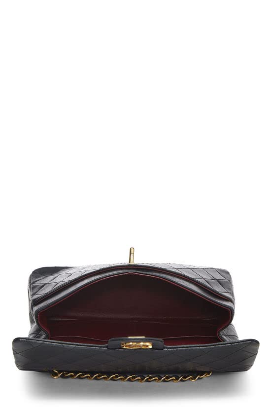 Chl, Black Quilted Lambskin Classic Double Flap Medium, Black | Studio Nafay