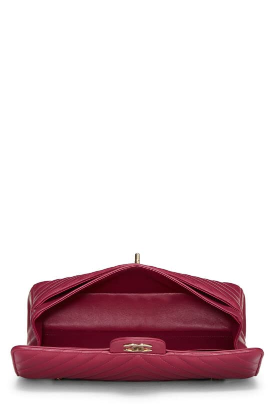 Chl, Purple Chevron Lambskin Classic Double Flap Medium, Purple | Studio Nafay