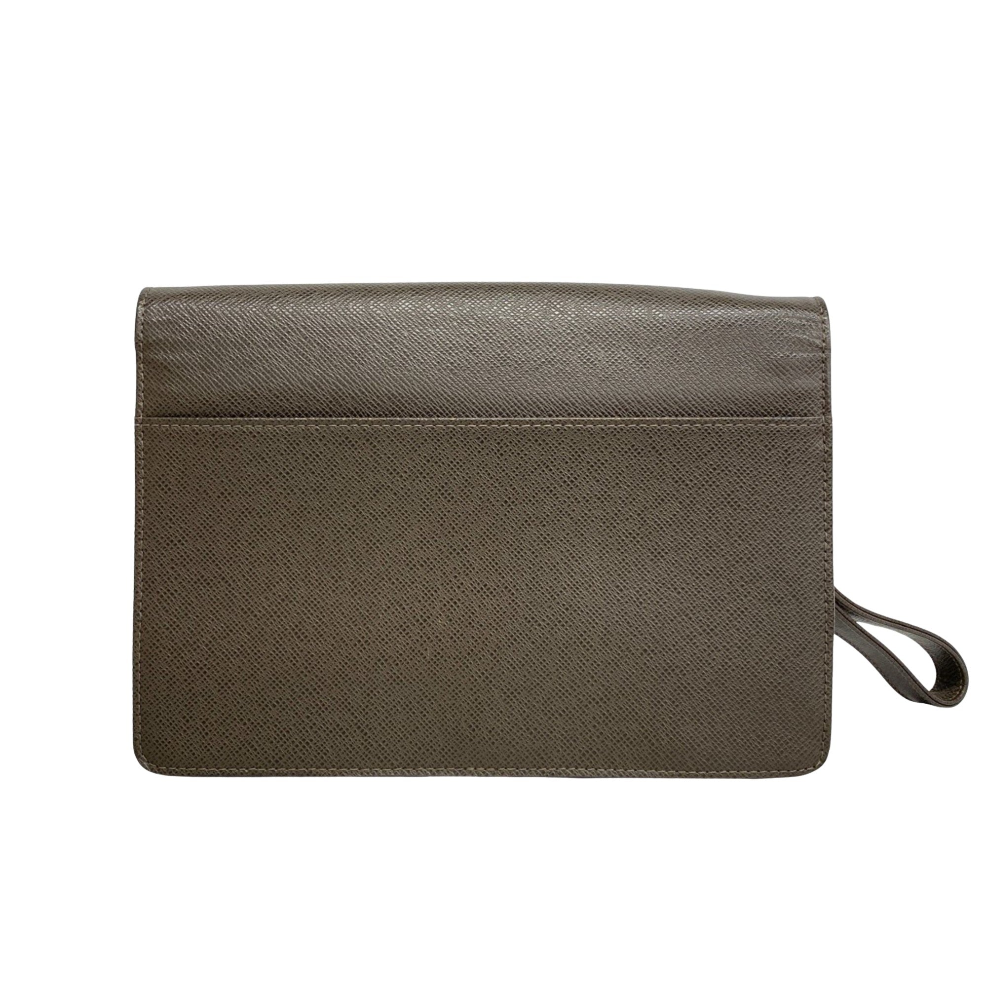 Louis Vuitton Selenga Leather Clutch Bag
