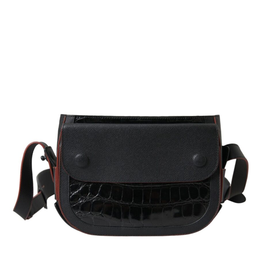 Balenciaga Black Exotic Leather Shoulder Crossbody Camera Bag | Studio Nafay
