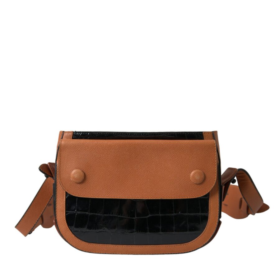 Balenciaga Black Brown Exotic Skin Leather Shoulder Camera Purse Bag | Studio Nafay