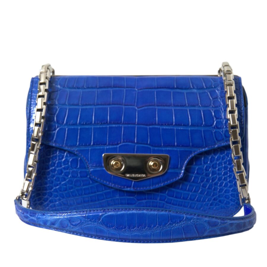 Balenciaga Blue Exotic Leather Neo Classic Purse Shoulder Handbag Bag | Studio Nafay
