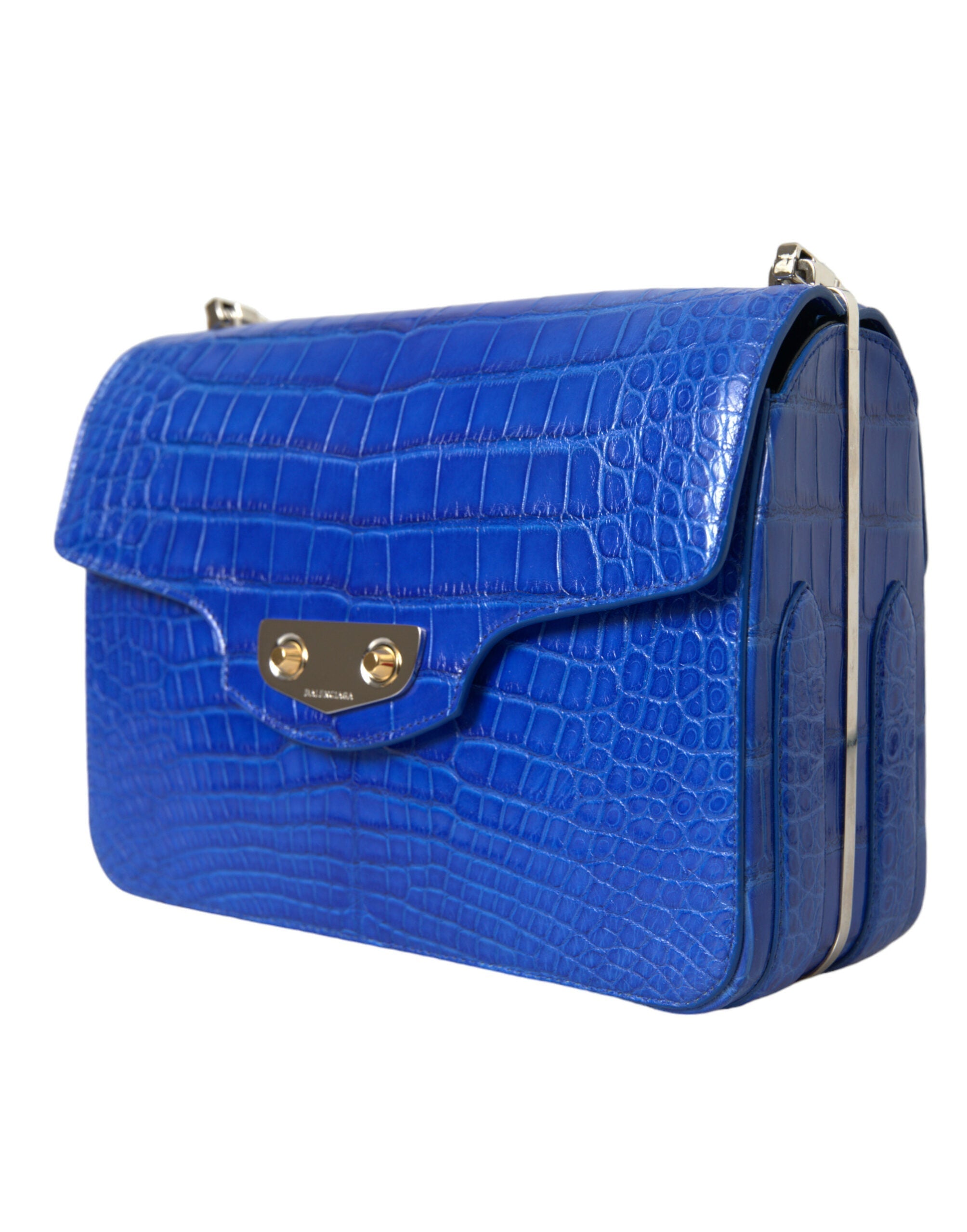 Balenciaga Blue Exotic Leather Neo Classic Small Shoulder Bag