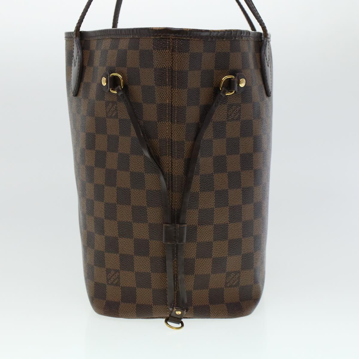 LOUIS VUITTON Damier Ebene Neverfull MM Tote Bag LV Auth 44479