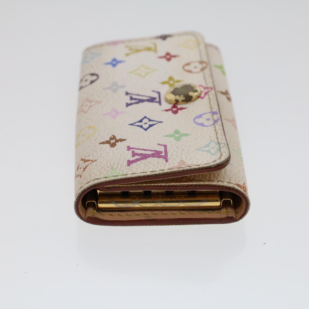 LOUIS VUITTON Monogram Multicolor Multicles 4 Keys Case White Auth Handbag