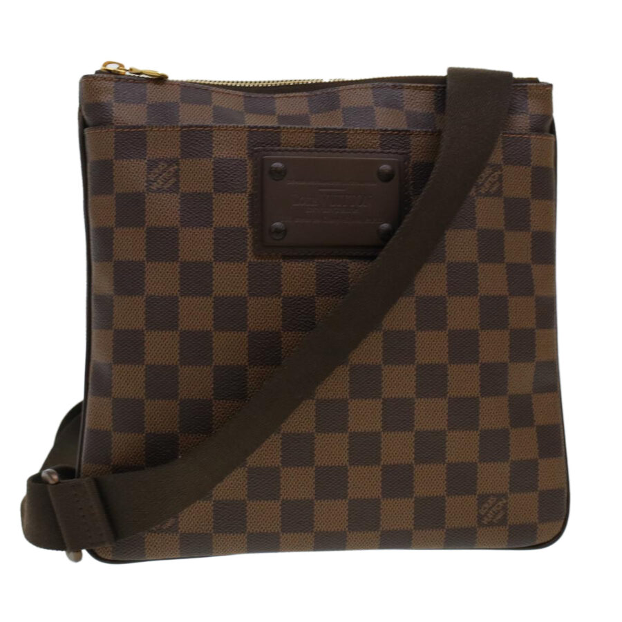 LOUIS VUITTON Damier Ebene Pochette Plat Brooklyn Bag Auth 45052A | Studio Nafay