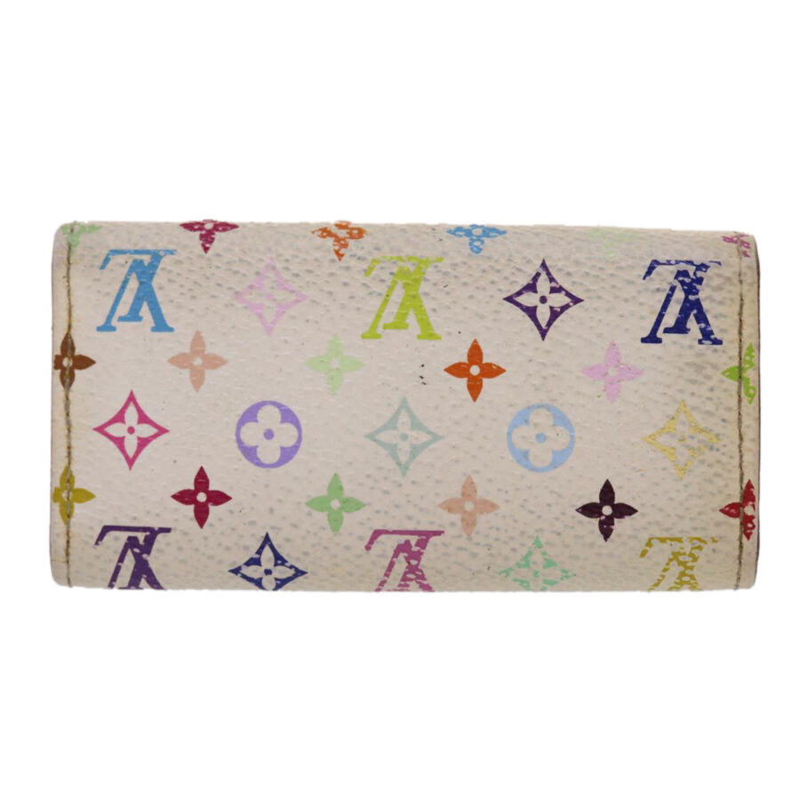 LOUIS VUITTON Monogram Multicolor Multi Cles 4 Key Case White Auth Handbag | Studio Nafay