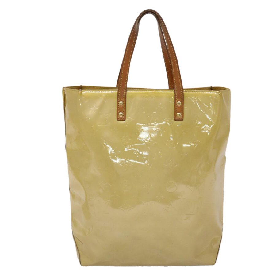 LOUIS VUITTON Monogram Vernis Reade MM Hand Bag Beige LV Auth 46616 | Studio Nafay
