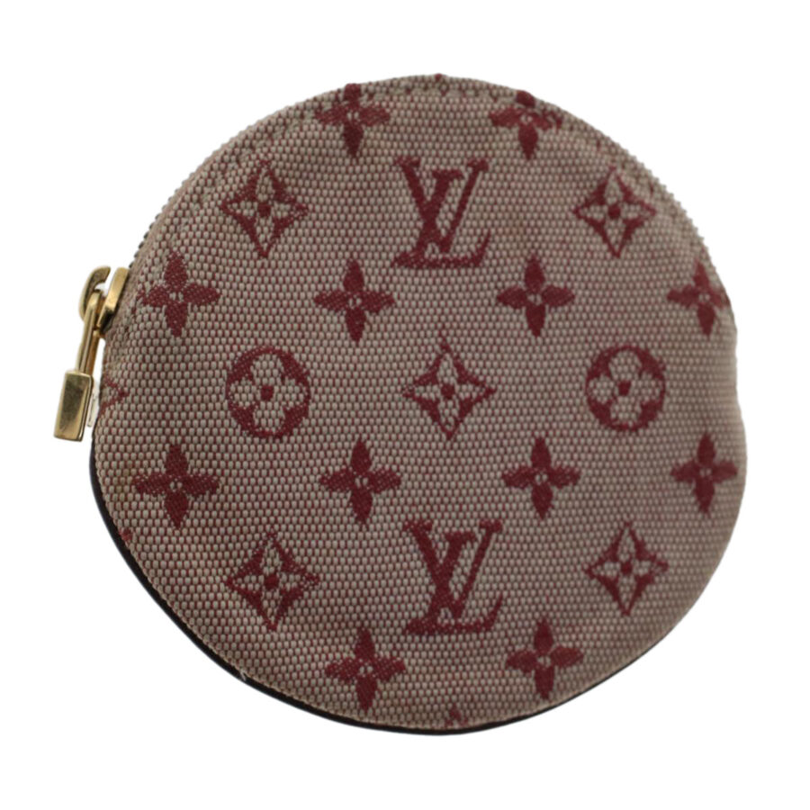 LOUIS VUITTON Monogram Mini Porte Monnaie Ron Coin Purse Red Auth 47704 | Studio Nafay